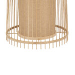 GloboStar® AZORES 01755 Boho Επιδαπέδιο Φωτιστικό Μονόφωτο 1 x E27 IP20 Μπεζ Ξύλο - Μ40 x Π40 x Υ150cm - Image 6