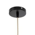 GloboStar® CARIBBEAN 01784 Μοντέρνο Κρεμαστό Φωτιστικό Πλέγμα Μονόφωτο 1 x E27 IP20 Μπεζ Ξύλο - Μ80 x Π80 x Υ35cm - Image 8