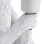 GloboStar® APES 01808 Μοντέρνο Φωτιστικό Πορτατίφ Λαμπατέρ Μονόφωτο 1 x E27 Λευκό Φιγούρα L30 x W27 x H30cm - Image 7