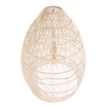 GloboStar® MALIBU 01811 Boho Κρεμαστό Φωτιστικό Καμπάνα Μονόφωτο 1 x E27 IP20 Μπεζ Ξύλο - Μ76 x Π76 x Υ100cm - Image 7