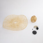 GloboStar® CINNABAR 01837 Boho Κρεμαστό Φωτιστικό Πλέγμα Μονόφωτο 1 x E27 IP20 Μπεζ Ξύλο - Μ75 x Π75 x Υ21cm - Image 9