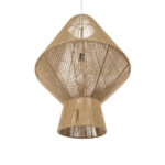 GloboStar® CAYMAN 01854 Boho Κρεμαστό Φωτιστικό Πλέγμα Μονόφωτο 1 x E27 IP20 Μπεζ Σχοινί - Μ60 x Π60 x Υ86cm - Image 5