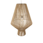 GloboStar® CAYMAN 01854 Boho Κρεμαστό Φωτιστικό Πλέγμα Μονόφωτο 1 x E27 IP20 Μπεζ Σχοινί - Μ60 x Π60 x Υ86cm - Image 6