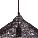 GloboStar® KENTUCKY 01863 Vintage Κρεμαστό Φωτιστικό Πλέγμα Μονόφωτο 1 x E27 IP20 Καφέ Μέταλλο - Μ40 x Π40 x Υ30cm - Image 7