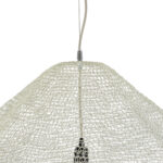 GloboStar® KENTUCKY 01868 Vintage Κρεμαστό Φωτιστικό Πλέγμα Μονόφωτο 1 x E27 IP20 Μπεζ Μέταλλο - Μ90 x Π90 x Υ70cm - Image 7