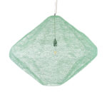 GloboStar® KENTUCKY 01870 Vintage Κρεμαστό Φωτιστικό Πλέγμα Μονόφωτο 1 x E27 IP20 Τιρκουάζ Μέταλλο - Μ90 x Π90 x Υ70cm - Image 4