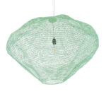 GloboStar® KENTUCKY 01870 Vintage Κρεμαστό Φωτιστικό Πλέγμα Μονόφωτο 1 x E27 IP20 Τιρκουάζ Μέταλλο - Μ90 x Π90 x Υ70cm - Image 5