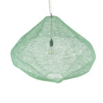 GloboStar® KENTUCKY 01870 Vintage Κρεμαστό Φωτιστικό Πλέγμα Μονόφωτο 1 x E27 IP20 Τιρκουάζ Μέταλλο - Μ90 x Π90 x Υ70cm - Image 6