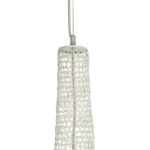 GloboStar® KENTUCKY 01877 Vintage Κρεμαστό Φωτιστικό Πλέγμα Μονόφωτο 1 x E27 IP20 Μπεζ Μέταλλο - Μ80 x Π80 x Υ140cm - Image 7