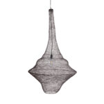 GloboStar® KENTUCKY 01878 Vintage Κρεμαστό Φωτιστικό Πλέγμα Μονόφωτο 1 x E27 IP20 Καφέ Μέταλλο - Μ80 x Π80 x Υ140cm - Image 4