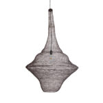 GloboStar® KENTUCKY 01878 Vintage Κρεμαστό Φωτιστικό Πλέγμα Μονόφωτο 1 x E27 IP20 Καφέ Μέταλλο - Μ80 x Π80 x Υ140cm - Image 5