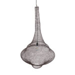 GloboStar® KENTUCKY 01878 Vintage Κρεμαστό Φωτιστικό Πλέγμα Μονόφωτο 1 x E27 IP20 Καφέ Μέταλλο - Μ80 x Π80 x Υ140cm - Image 6