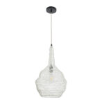GloboStar® KENTUCKY 01880 Vintage Κρεμαστό Φωτιστικό Πλέγμα Μονόφωτο 1 x E27 IP20 Μπεζ Μέταλλο - Μ30 x Π30 x Υ50cm - Image 3