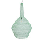 GloboStar® KENTUCKY 01885 Vintage Κρεμαστό Φωτιστικό Πλέγμα Μονόφωτο 1 x E27 IP20 Τιρκουάζ Μέταλλο - Μ60 x Π60 x Υ90cm - Image 4