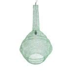 GloboStar® KENTUCKY 01885 Vintage Κρεμαστό Φωτιστικό Πλέγμα Μονόφωτο 1 x E27 IP20 Τιρκουάζ Μέταλλο - Μ60 x Π60 x Υ90cm - Image 6