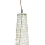 GloboStar® KENTUCKY 01886 Vintage Κρεμαστό Φωτιστικό Πλέγμα Μονόφωτο 1 x E27 IP20 Μπεζ Μέταλλο - Μ90 x Π90 x Υ110cm - Image 7