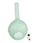 GloboStar® KENTUCKY 01888 Vintage Κρεμαστό Φωτιστικό Πλέγμα Μονόφωτο 1 x E27 IP20 Τιρκουάζ Μέταλλο - Μ90 x Π90 x Y110cm - Image 10
