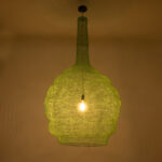 GloboStar® KENTUCKY 01888 Vintage Κρεμαστό Φωτιστικό Πλέγμα Μονόφωτο 1 x E27 IP20 Τιρκουάζ Μέταλλο - Μ90 x Π90 x Y110cm - Image 2
