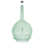 GloboStar® KENTUCKY 01888 Vintage Κρεμαστό Φωτιστικό Πλέγμα Μονόφωτο 1 x E27 IP20 Τιρκουάζ Μέταλλο - Μ90 x Π90 x Y110cm - Image 3