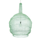 GloboStar® KENTUCKY 01888 Vintage Κρεμαστό Φωτιστικό Πλέγμα Μονόφωτο 1 x E27 IP20 Τιρκουάζ Μέταλλο - Μ90 x Π90 x Y110cm - Image 5