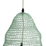 GloboStar® KENTUCKY 01891 Vintage Κρεμαστό Φωτιστικό Πλέγμα Μονόφωτο 1 x E27 IP20 Τιρκουάζ Μέταλλο - Μ50 x Π50 x Υ48cm - Image 7