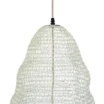 GloboStar® KENTUCKY 01892 Vintage Κρεμαστό Φωτιστικό Πλέγμα Μονόφωτο 1 x E27 IP20 Λευκό Μέταλλο - Μ60 x Π60 x Υ52cm - Image 7