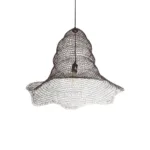 GloboStar® KENTUCKY 01893 Vintage Κρεμαστό Φωτιστικό Πλέγμα Μονόφωτο 1 x E27 IP20 Καφέ Μέταλλο - Μ60 x Π60 x Υ52cm - Image 5