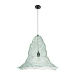 GloboStar® KENTUCKY 01894 Vintage Κρεμαστό Φωτιστικό Πλέγμα Μονόφωτο 1 x E27 IP20 Τιρκουάζ Μέταλλο - Μ60 x Π60 x Υ52cm - Image 3