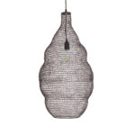 GloboStar® KENTUCKY 01896 Vintage Κρεμαστό Φωτιστικό Πλέγμα Μονόφωτο 1 x E27 IP20 Καφέ Μέταλλο - Μ40 x Π40 x Υ70cm - Image 4