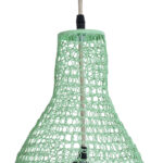 GloboStar® KENTUCKY 01897 Vintage Κρεμαστό Φωτιστικό Πλέγμα Μονόφωτο 1 x E27 IP20 Τιρκουάζ Μέταλλο - Μ40 x Π40 x Υ70cm - Image 7