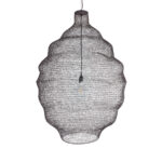 GloboStar® KENTUCKY 01902 Vintage Κρεμαστό Φωτιστικό Πλέγμα Μονόφωτο 1 x E27 IP20 Καφέ Μέταλλο - Μ80 x Π80 x Y110cm - Image 3