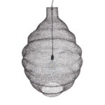 GloboStar® KENTUCKY 01902 Vintage Κρεμαστό Φωτιστικό Πλέγμα Μονόφωτο 1 x E27 IP20 Καφέ Μέταλλο - Μ80 x Π80 x Y110cm - Image 5