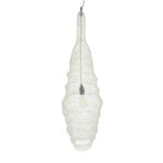 GloboStar® KENTUCKY 01907 Vintage Κρεμαστό Φωτιστικό Πλέγμα Μονόφωτο 1 x E27 IP20 Μπεζ Μέταλλο - Μ30 x Π30 x Y105m - Image 6