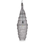 GloboStar® KENTUCKY 01908 Vintage Κρεμαστό Φωτιστικό Πλέγμα Μονόφωτο 1 x E27 IP20 Καφέ Μέταλλο - Μ30 x Π30 x Y105m - Image 4