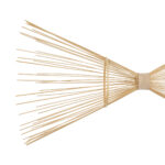 GloboStar® FISH 01927 Μοντέρνο Κρεμαστό Φωτιστικό Πλέγμα Δίφωτο 2 x E27 IP20 Μπεζ Ξύλο - Μ130 x Π42 x Υ42cm - Image 7