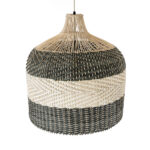 GloboStar® BARBADOS 01945 Boho Κρεμαστό Φωτιστικό Καμπάνα Μονόφωτο 1 x E27 IP20 Μπεζ & Χακί Ξύλο - Μ60 x Π60 x Υ60cm - Image 6