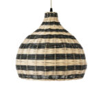 GloboStar® JAMAICA 01954 Boho Κρεμαστό Φωτιστικό Καμπάνα Μονόφωτο 1 x E27 IP20 Μπεζ & Χακί Ξύλο - Μ40 x Π40 x Υ37cm - Image 4