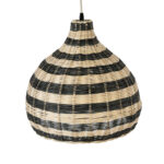 GloboStar® JAMAICA 01954 Boho Κρεμαστό Φωτιστικό Καμπάνα Μονόφωτο 1 x E27 IP20 Μπεζ & Χακί Ξύλο - Μ40 x Π40 x Υ37cm - Image 6