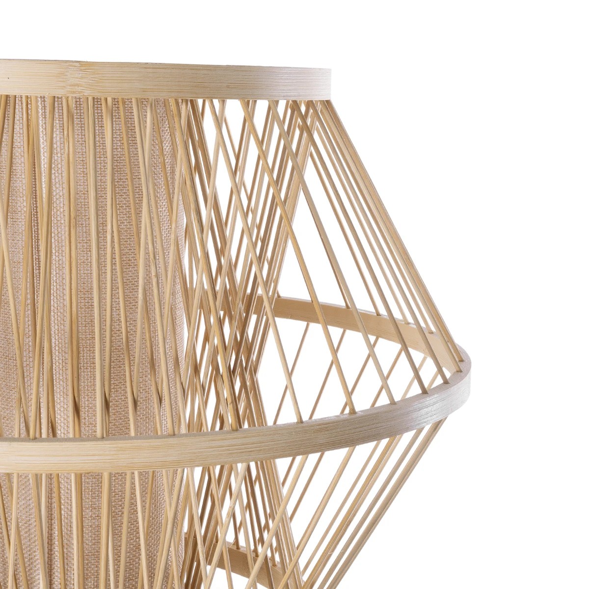 GloboStar® POPPY 01985 Boho Επιδαπέδιο Φωτιστικό Μονόφωτο 1 x E27 IP20 Μπεζ Ξύλο - Μ58 x Π58 x Υ151cm - Image 5