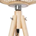 GloboStar® POPPY 01986 Boho Επιδαπέδιο Φωτιστικό Μονόφωτο 1 x E27 IP20 Μπεζ Ξύλο - Μ58 x Π58 x Υ141cm - Image 7