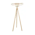GloboStar® POPPY 01987 Boho Επιδαπέδιο Φωτιστικό Μονόφωτο 1 x E27 IP20 Μπεζ Ξύλο - Μ58 x Π58 x Υ138cm - Image 3