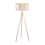 GloboStar® POPPY 01988 Boho Επιδαπέδιο Φωτιστικό Μονόφωτο 1 x E27 IP20 Μπεζ Ξύλο - Μ58 x Π58 x Υ145.5cm - Image 3