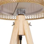 GloboStar® POPPY 01988 Boho Επιδαπέδιο Φωτιστικό Μονόφωτο 1 x E27 IP20 Μπεζ Ξύλο - Μ58 x Π58 x Υ145.5cm - Image 7