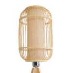 GloboStar® BODHI 01992 Boho Επιτραπέζιο Φωτιστικό Μονόφωτο 1 x E27 AC220-240V IP20 - Φ19 x Υ49cm - Μπεζ Ξύλινο Μπαμπού Πλέγμα - Image 4