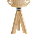 GloboStar® BODHI 01992 Boho Επιτραπέζιο Φωτιστικό Μονόφωτο 1 x E27 AC220-240V IP20 - Φ19 x Υ49cm - Μπεζ Ξύλινο Μπαμπού Πλέγμα - Image 5