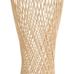 GloboStar® ROWAN 01994 Boho Επιτραπέζιο Φωτιστικό Μονόφωτο 1 x E27 AC220-240V IP20 - Φ17 x Υ42cm - Μπεζ Ξύλινο Μπαμπού Πλέγμα - Image 4