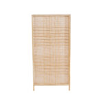 GloboStar® JUNIE 01997 Boho Επιτραπέζιο Φωτιστικό Πορτατίφ Μονόφωτο 1 x E27 AC220-240V IP20 - Μ20 x Π20 x Υ40cm - Μπεζ Ύφασμα με Μπεζ Ξύλινο Μπαμπού Πλέγμα - Image 3