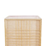 GloboStar® JUNIE 01997 Boho Επιτραπέζιο Φωτιστικό Πορτατίφ Μονόφωτο 1 x E27 AC220-240V IP20 - Μ20 x Π20 x Υ40cm - Μπεζ Ύφασμα με Μπεζ Ξύλινο Μπαμπού Πλέγμα - Image 4