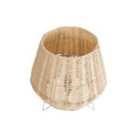 GloboStar® BOLSON 02010 Boho Επιδαπέδιο Φωτιστικό Μονόφωτο 1 x E27 IP20 Μπεζ Ξύλο με Λευκό Μέταλλο - Μ30 x Π30 x Υ30cm - Image 4