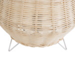 GloboStar® BOLSON 02010 Boho Επιδαπέδιο Φωτιστικό Μονόφωτο 1 x E27 IP20 Μπεζ Ξύλο με Λευκό Μέταλλο - Μ30 x Π30 x Υ30cm - Image 6